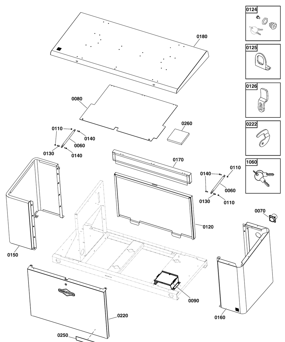 Enclosure Group Diagram and Parts List for 076880-05  Briggs and Stratton Generator